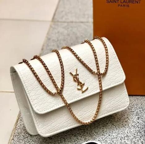 YSL Saint Laurent Women's Luxury Leather Chain Crossbody Bag | Premium Designer Shoulder Bag |