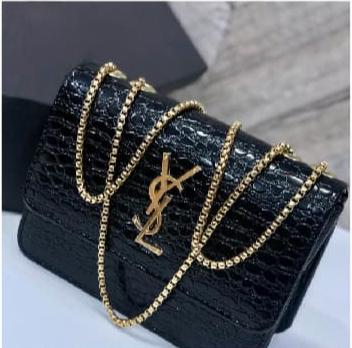 YSL Saint Laurent Women's Luxury Leather Chain Crossbody Bag | Premium Designer Shoulder Bag |