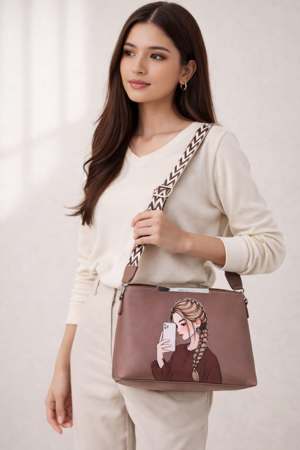 Personalized Women's Crossbody Handbag | Custom Photo Shoulder Bag | Premium Vegan Leather Purse | Stylish Gift for Her