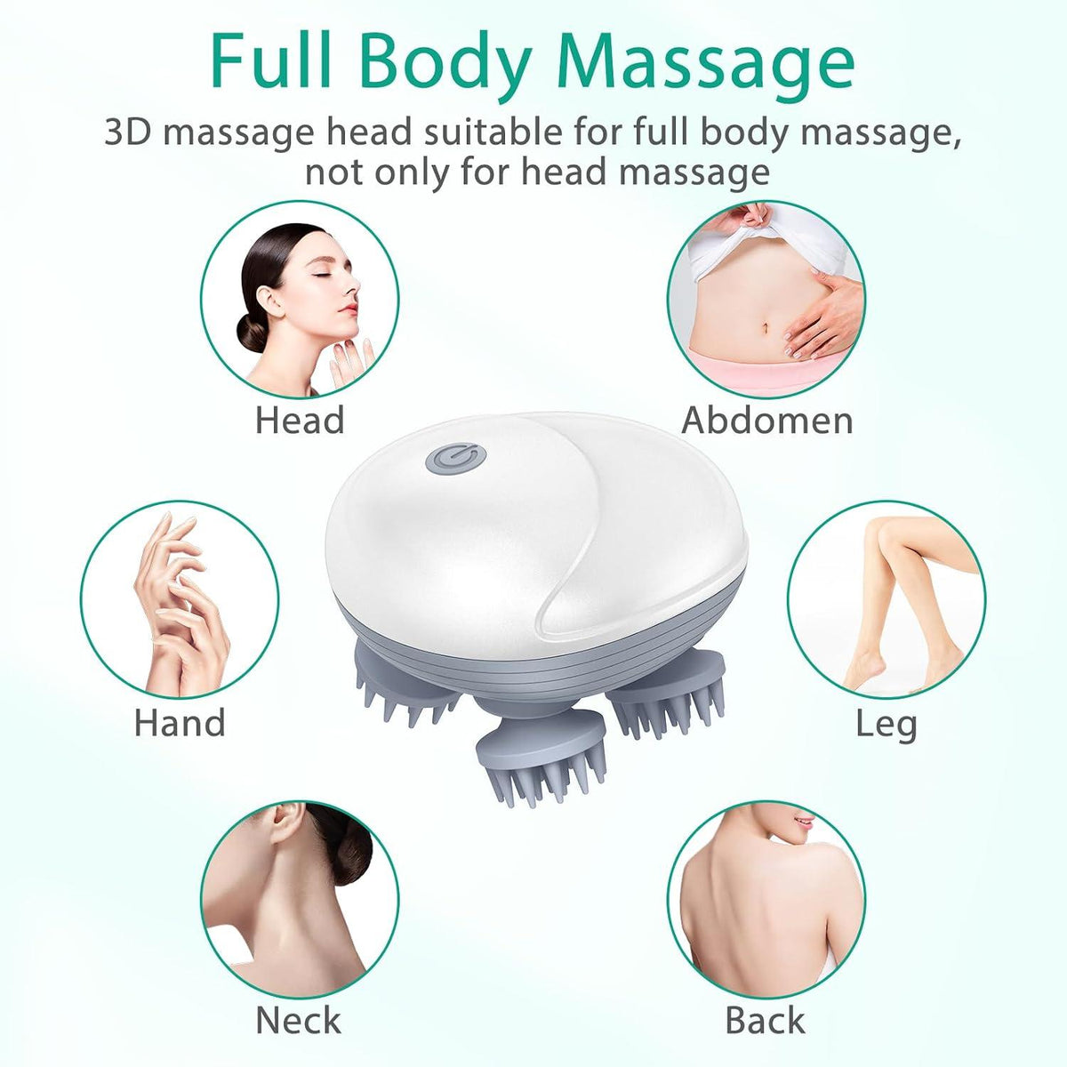 Electric Scalp Massager 4 Head Hair & Scalp Massage Brush