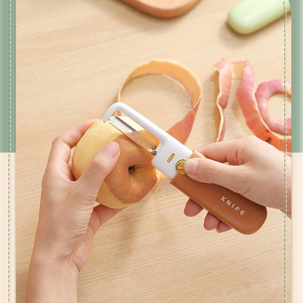 2 In 1 Fruit Cutting Knife and Peeler Stainless Steel